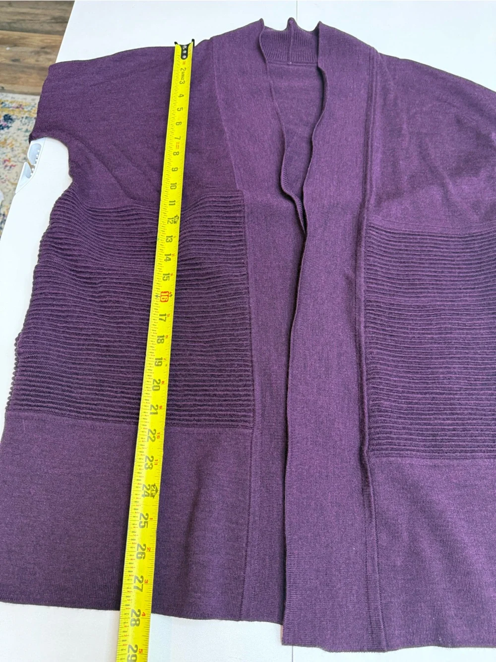lululemon athletica Open-Front Longline Cardigan - Plum size M
